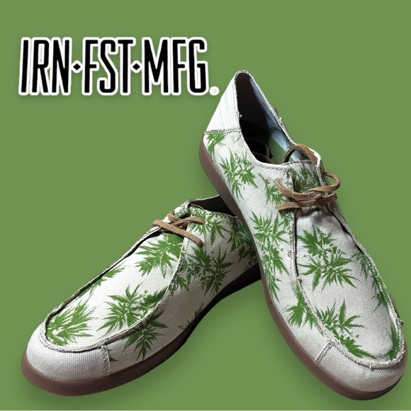 🎉HP🎉 NWOB IRON FIST Hopper Best Buds Laced Oxford in Natural. Mens Size 9.5 👞 - Picture 2 of 11